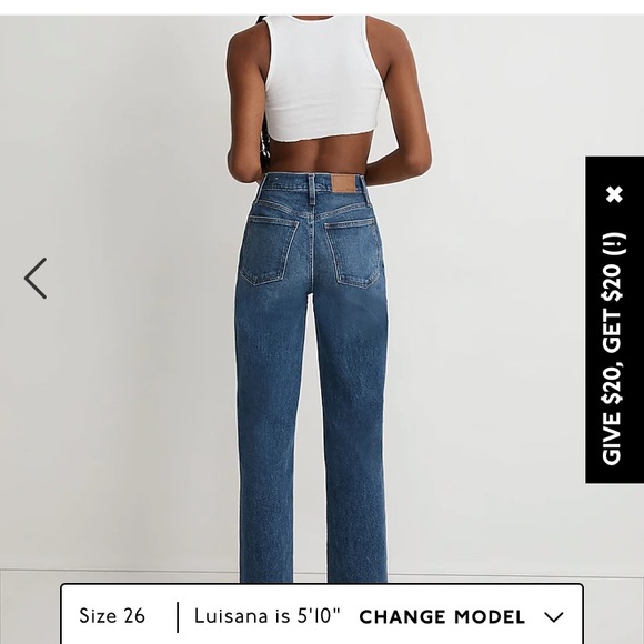 NWT MADEWELL THE PERFECT VINTAGE STRAIGHT JEANS * Tall - Picture 3 of 8